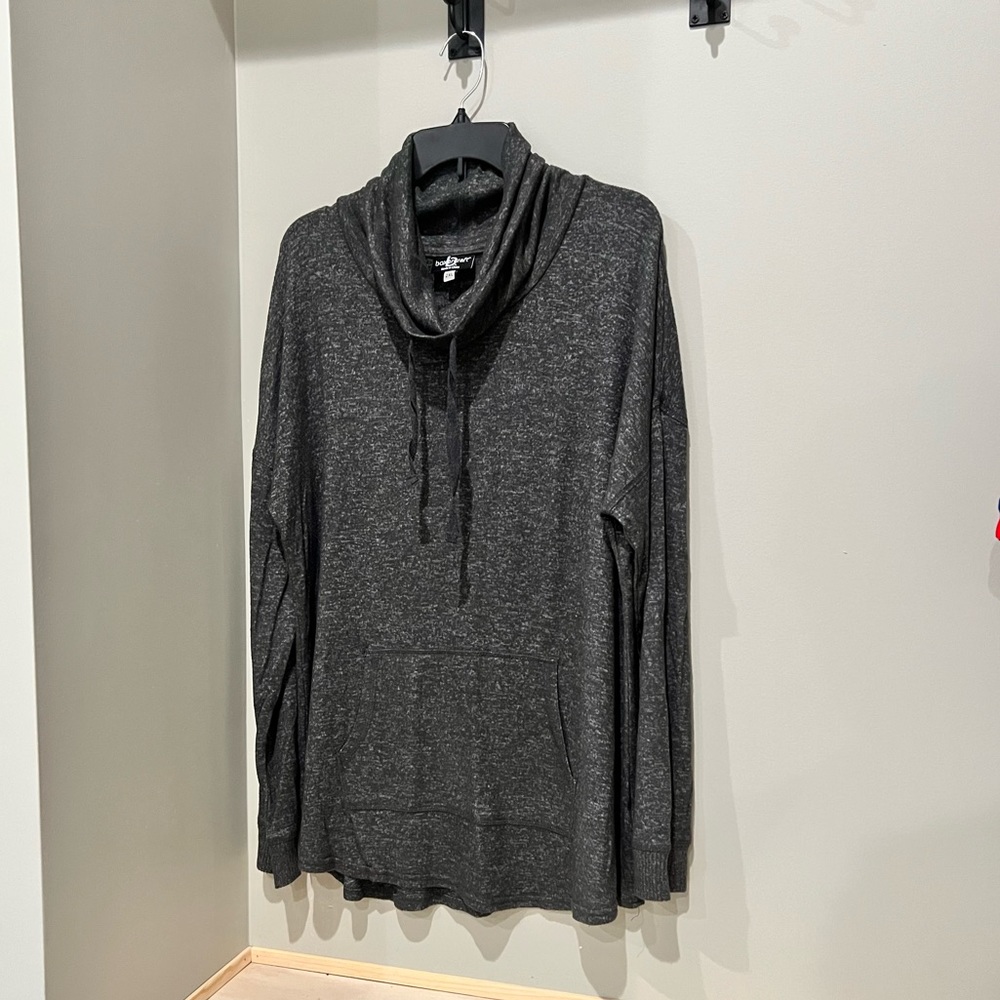 Funnel Neck Tunic Style Top